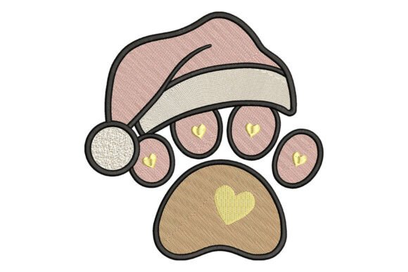 Christmas Paw Print Embroidery: A Festive Touch for Holiday Crafts