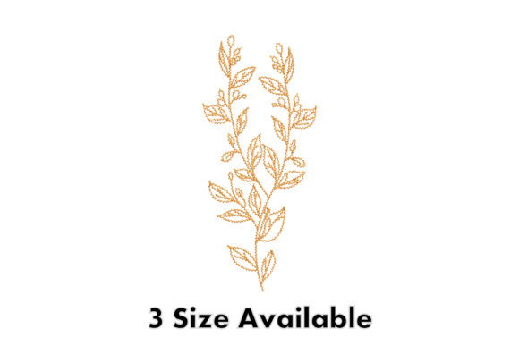 Delicate Leaf Embroidery Design File