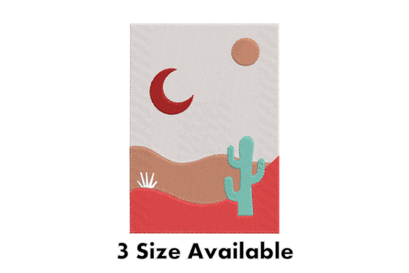 Desert Moon Cactus Embroidery Design: A Seasonal Must-Have