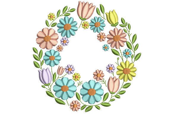 Floral Wreath Embroidery Designs: A Springtime Seller for Craft Fairs