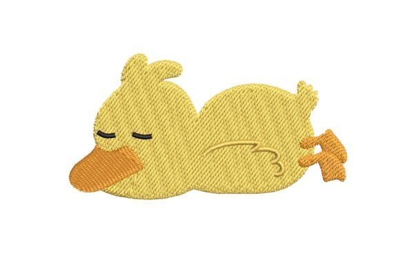 Lazy Duck Embroidery Design: Cozy Cuteness for Holiday Crafts