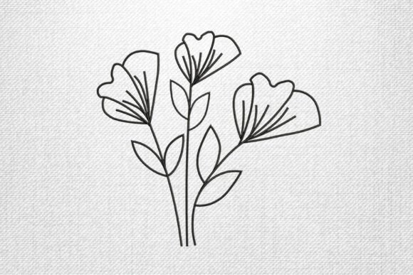 Minimal Line Art Floral Embroidery: Simple, Elegant, and Ready for Real Projects