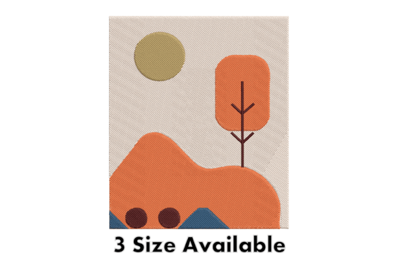Minimalist Tree Landscape Embroidery: A Craft Fair Staple?