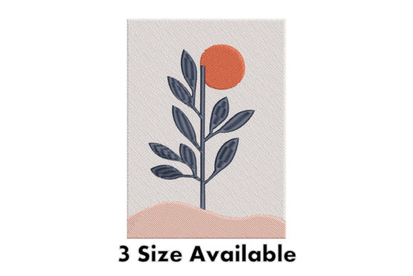 Modern Plant Sun Embroidery File Review for Personalized Gifts